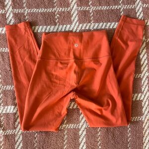 lululemon athletica Vibrant Orange Leggings